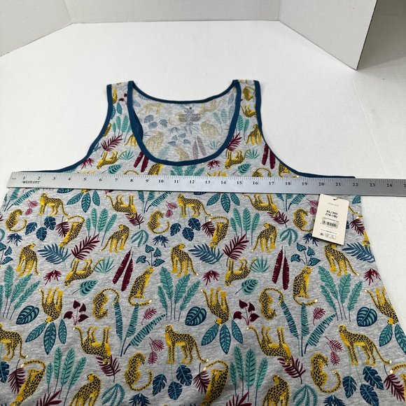 Secret Treasures Women's Size XL 16-18 Sleep Tank Top Leopard Leaves New With Ta - Picture 7 of 10